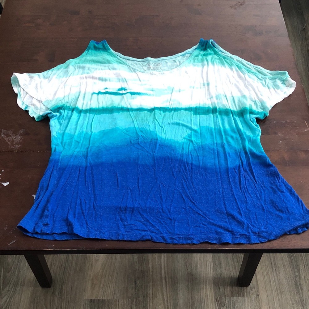 Apt. 9 Canvas Cold Shoulder Short Sleeve Tee
